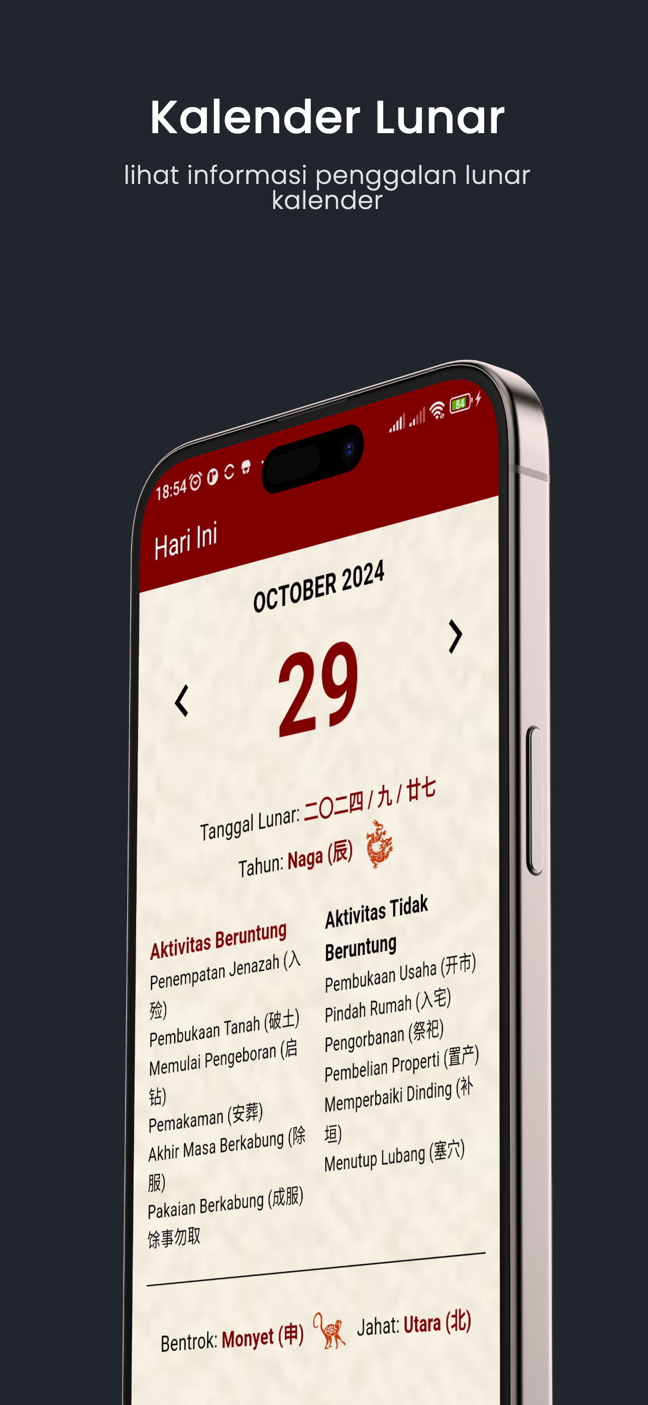 Kalender Lunar Screenshot 1