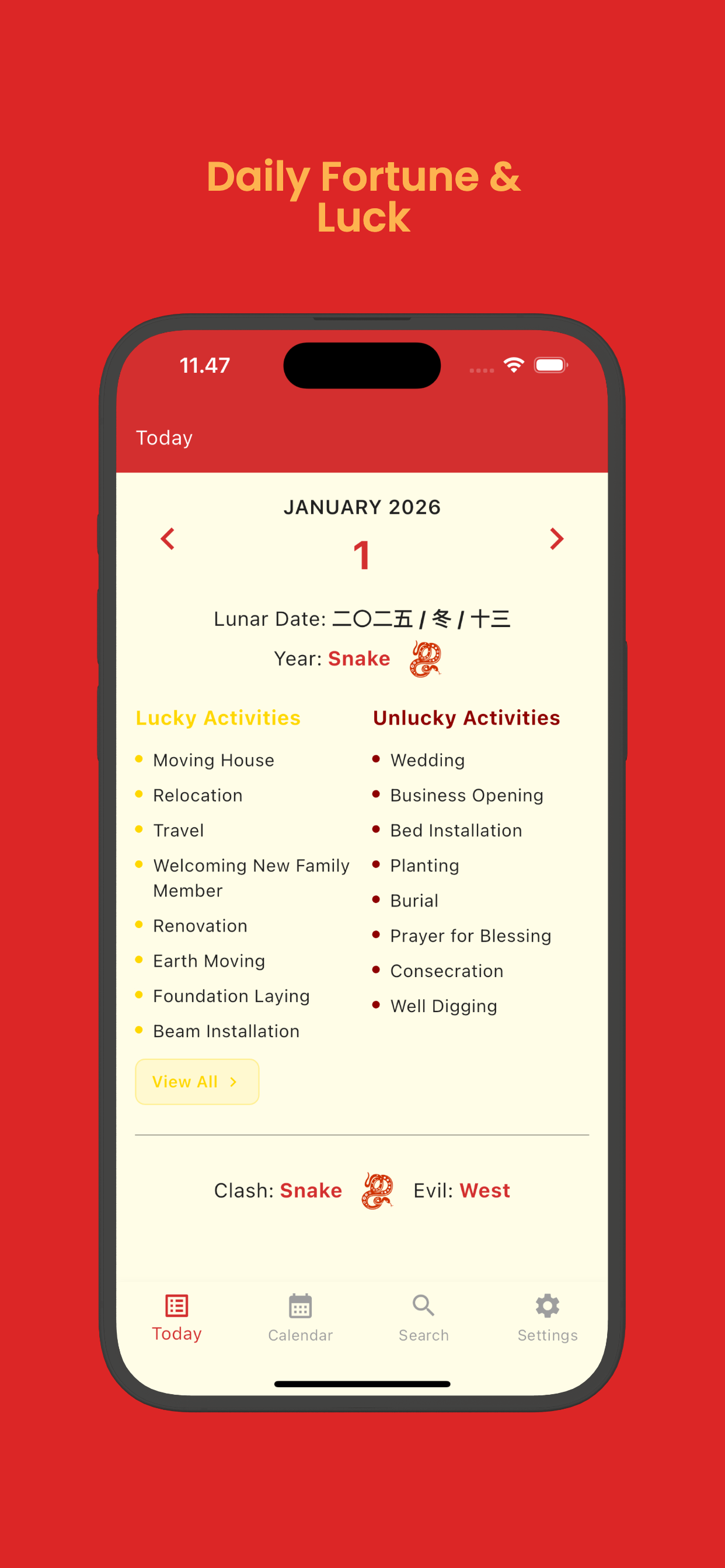 Kalender Lunar Screenshot 1