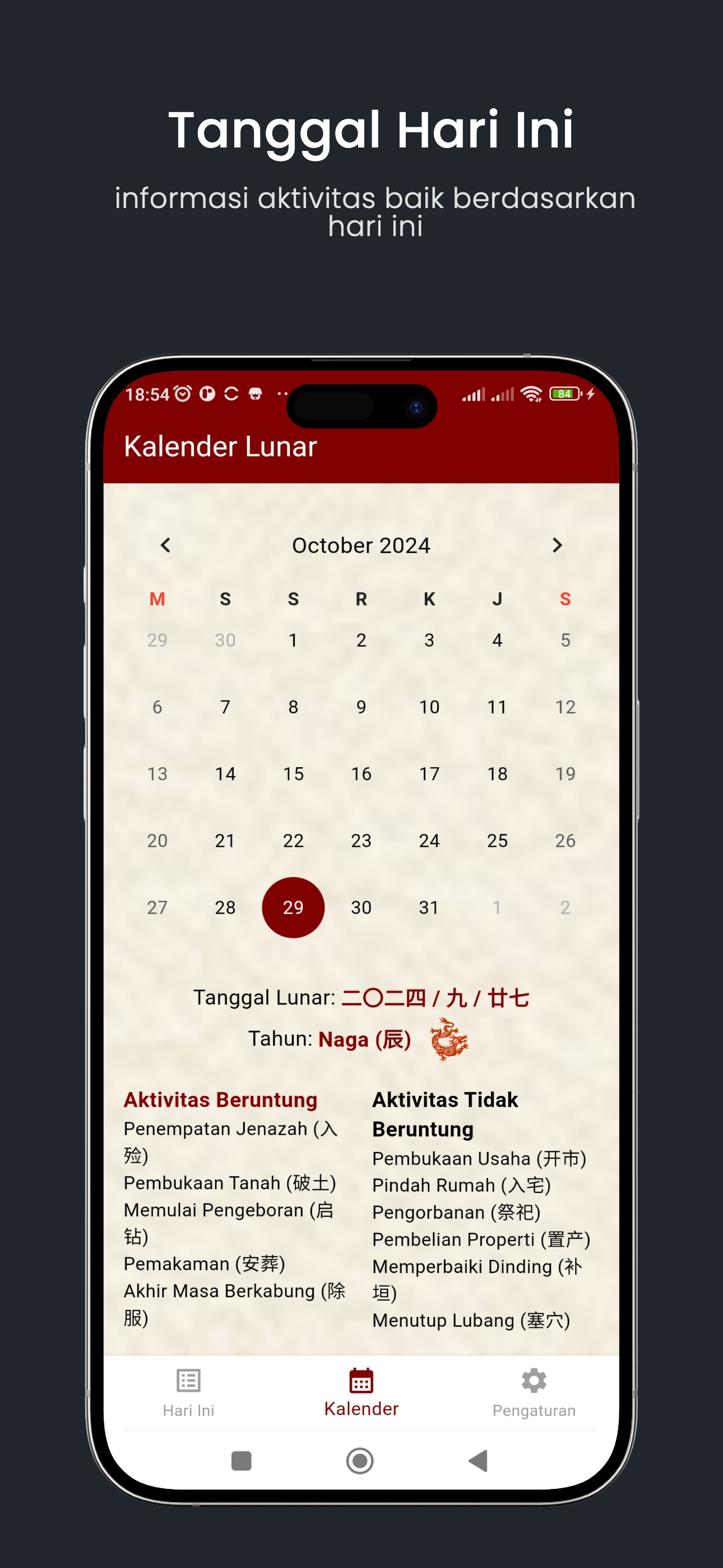 Kalender Lunar Screenshot 2